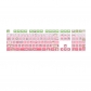 Strawberry Cream 104+12 Clear PC+PBT Dye-subbed Pudding Jelly Keycaps Set ASA Profile Mechanical Keyboard